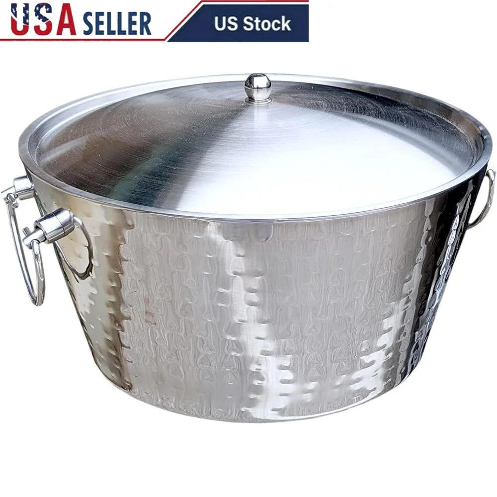 Insulated Stainless Steel Ice Bucket with Lid Leak Proof Large Beverage and Champagne Cooler Extended Chill Parties
Insulated Stainless Steel Ice Bucket with Lid Leak Proof Large Beverage and Champagne Cooler Extended Chill Parties