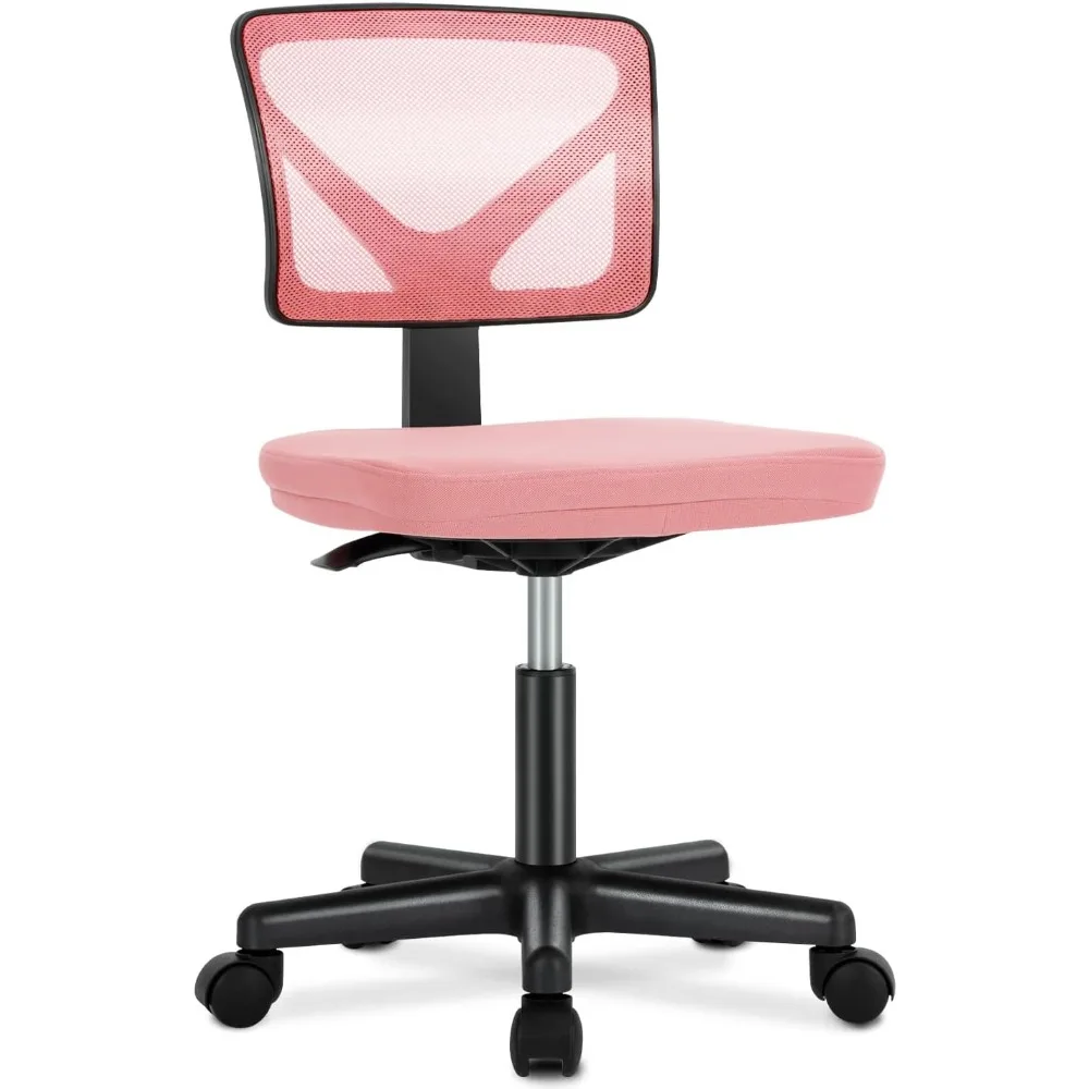 Armless Desk Chairs with Wheels Cute Home Office Chair No Arms, Comfy Mesh Mid Back Computer Work Vanity Chair,Pink,Vanity Chair
Armless Desk Chairs with Wheels Cute Home Office Chair No Arms, Comfy Mesh Mid Back Computer Work Vanity Chair,Pink,Vanity Chair