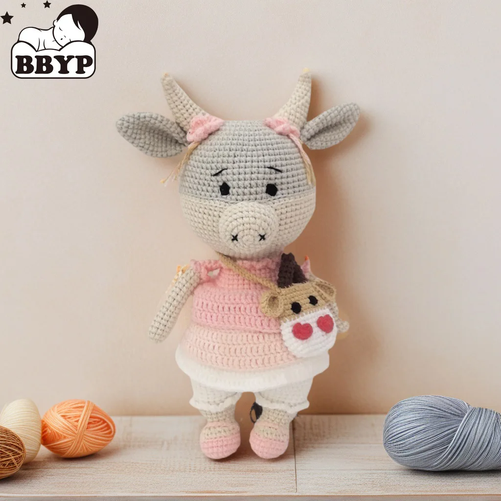 Handmade Crochet Soft Crochet Cow Plush dolls - Handcrafted Comfort Toy for Sleeping, Nursery Decor, Baby Shower Gift
Handmade Crochet Soft Crochet Cow Plush dolls - Handcrafted Comfort Toy for Sleeping, Nursery Decor, Baby Shower Gift