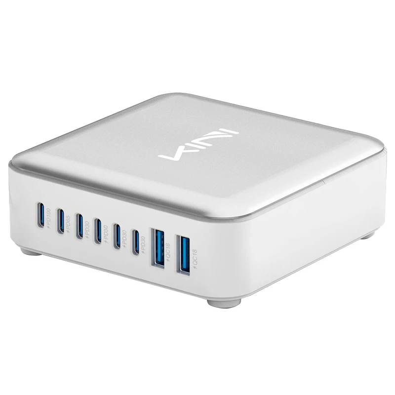 Зарядное устройство GaN мощностью 200 Вт, 8 портов USB и 6 быстродействующих настенных зарядных устройств GaN мощностью USB-C PD100W
Зарядное устройство GaN мощностью 200 Вт, 8 портов USB и 6 быстродействующих настенных зарядных устройств GaN мощностью USB-C PD100W