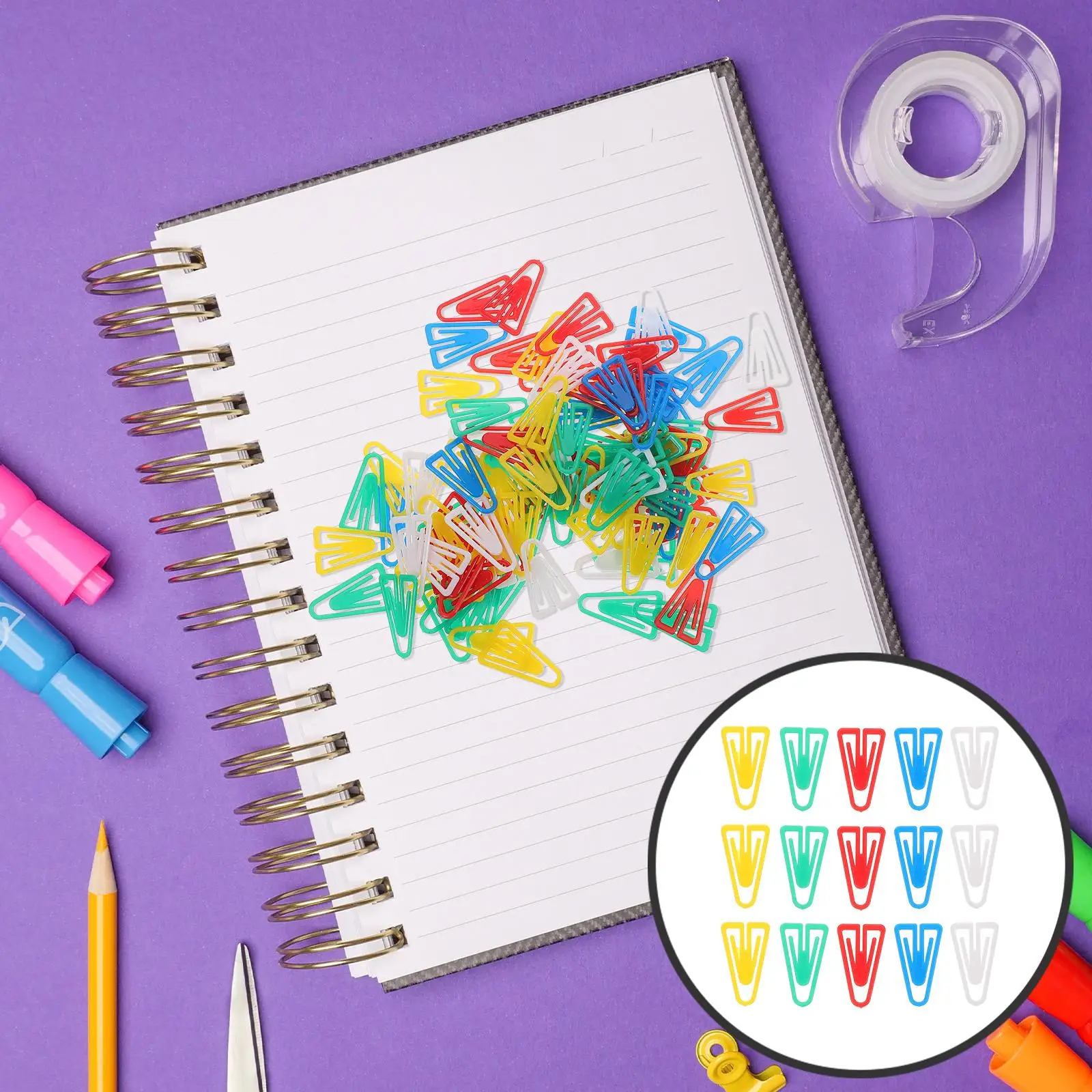 100 Pcs Paper Clips Multi-Use Paper Clips Colored Small Fold Multi Use Office Supplies Document File Organizer
100 Pcs Paper Clips Multi-Use Paper Clips Colored Small Fold Multi Use Office Supplies Document File Organizer