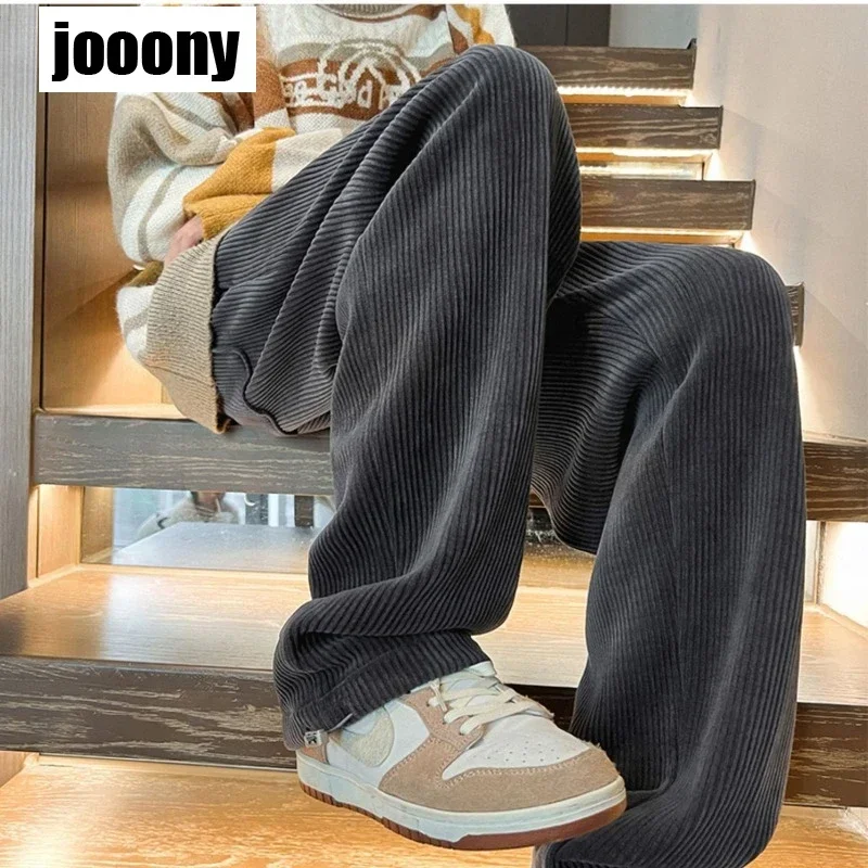 Мужские свободные повседневные брюки в стиле Харадзюку, модные уличные широкие брюки на шнурке, весенне-осенние прямые вельветовые брюки
Мужские свободные повседневные брюки в стиле Харадзюку, модные уличные широкие брюки на шнурке, весенне-осенние прямые вельветовые брюки