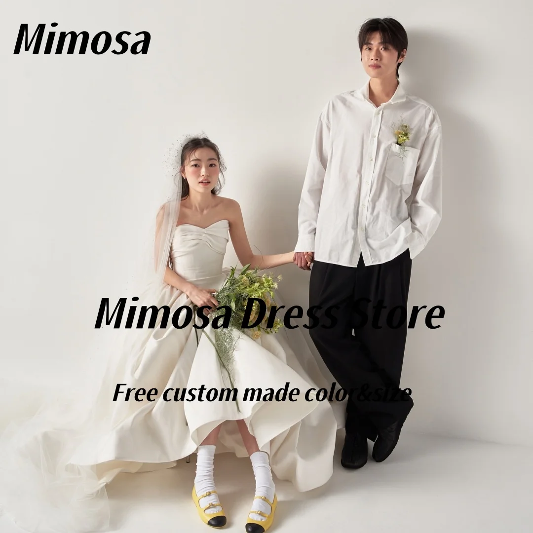 Mimosa Sweetheart Wedding Dresses Korea Bride Wear Zipper Back 웨딩드레스 Ruched Satin Princess Party Special Gowns Customized
Mimosa Sweetheart Wedding Dresses Korea Bride Wear Zipper Back 웨딩드레스 Ruched Satin Princess Party Special Gowns Customized