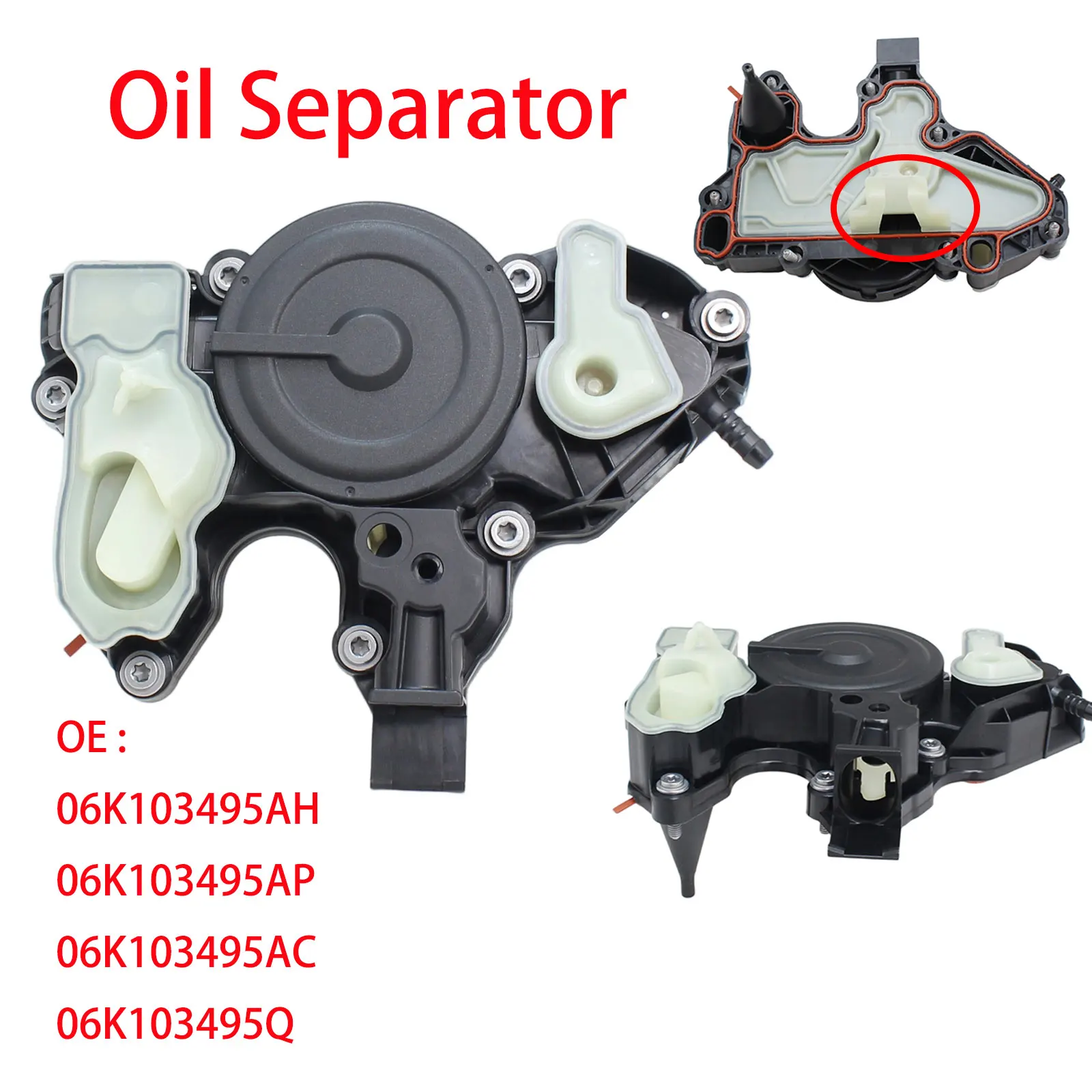 Oil Separator 06K103495AH 06K103495AP 06K103495AC 06K103495Q For VW Atlas Teramont Beetle Cabrio GTI Golf Jetta Passat Tiguan
Oil Separator 06K103495AH 06K103495AP 06K103495AC 06K103495Q For VW Atlas Teramont Beetle Cabrio GTI Golf Jetta Passat Tiguan