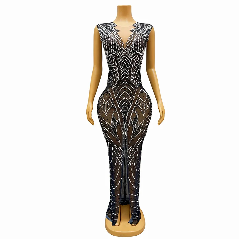 Sexy Black High-End Luxury Temperament Fashion Catwalk Sleeveless Long Evening Dress Party High-End Performance Evening Dresses
Sexy Black High-End Luxury Temperament Fashion Catwalk Sleeveless Long Evening Dress Party High-End Performance Evening Dresses