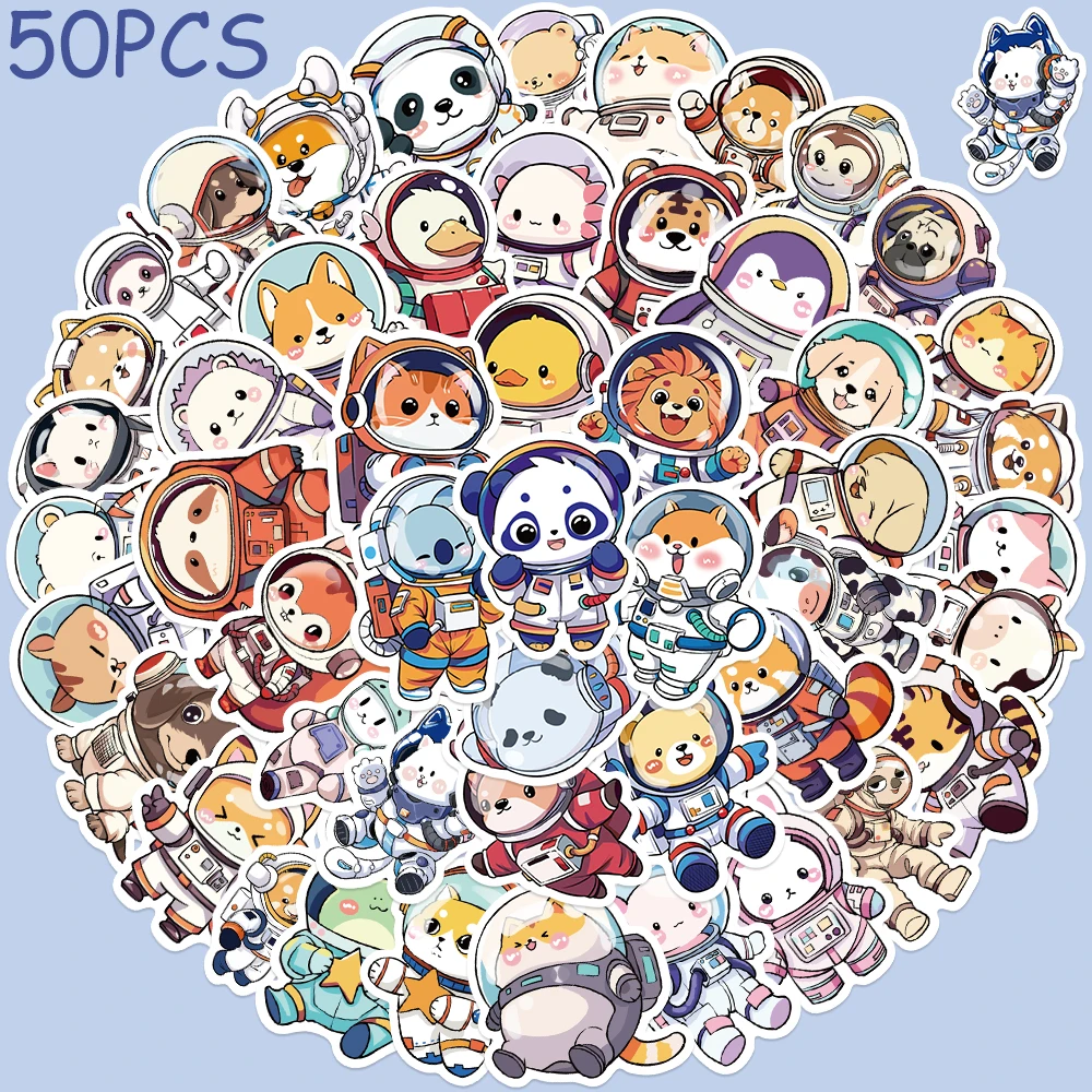 50pcs Cartoon Animal Astronaut Stickers Decals For Laptop Notebook Suitcase Skateboard Guitar DIY Graffiti Waterproof Stickers
50pcs Cartoon Animal Astronaut Stickers Decals For Laptop Notebook Suitcase Skateboard Guitar DIY Graffiti Waterproof Stickers