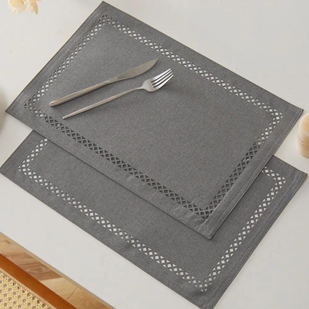 Protective Rectangular Cotton Linen Dining Table Mat Washable Anti Slip Placemats Hollow Table Napkins Hotel
Protective Rectangular Cotton Linen Dining Table Mat Washable Anti Slip Placemats Hollow Table Napkins Hotel