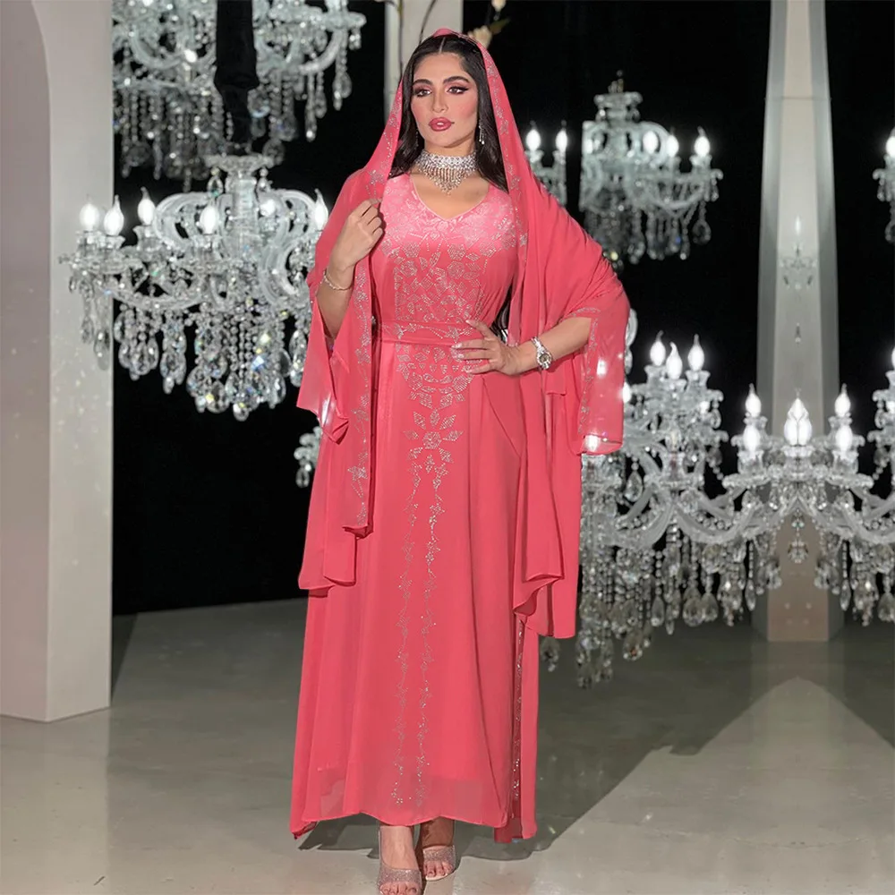 Xqy500197 Evening Dress With Rhinestone Embellishments 2026 Muslim Long Dress Robe Abaya Ramadan Dubai Luxury Islam Elegant
Xqy500197 Evening Dress With Rhinestone Embellishments 2026 Muslim Long Dress Robe Abaya Ramadan Dubai Luxury Islam Elegant