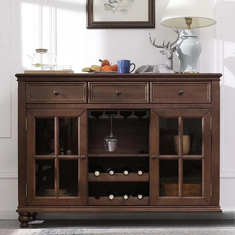 Side cabinet, all solid wood wine cabinet, locker, tempered glass side cabinet, old model room
Side cabinet, all solid wood wine cabinet, locker, tempered glass side cabinet, old model room