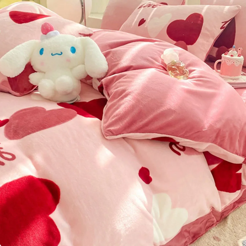 Бархатный комплект постельного белья со снежинками и милым принтом, утолщенные теплые комплекты одеял с мультяшным цветком, осенне-зимнее постельное белье для одной королевы
Бархатный комплект постельного белья со снежинками и милым принтом, утолщенные теплые комплекты одеял с мультяшным цветком, осенне-зимнее постельное белье для одной королевы