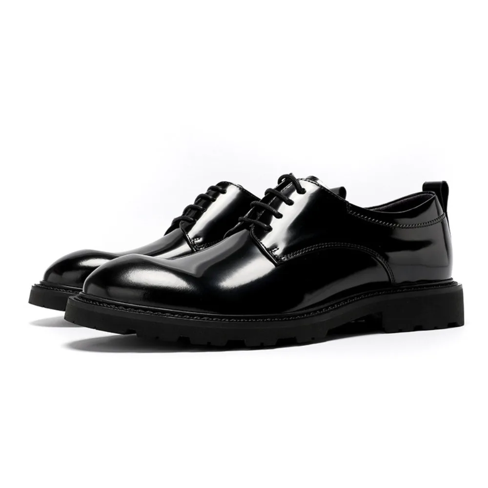 Genuine Leather Handmade Mens Derby Shoes Round Toe Shiny Formal Business Dress Shoes Groom Wedding Shoes
Genuine Leather Handmade Mens Derby Shoes Round Toe Shiny Formal Business Dress Shoes Groom Wedding Shoes