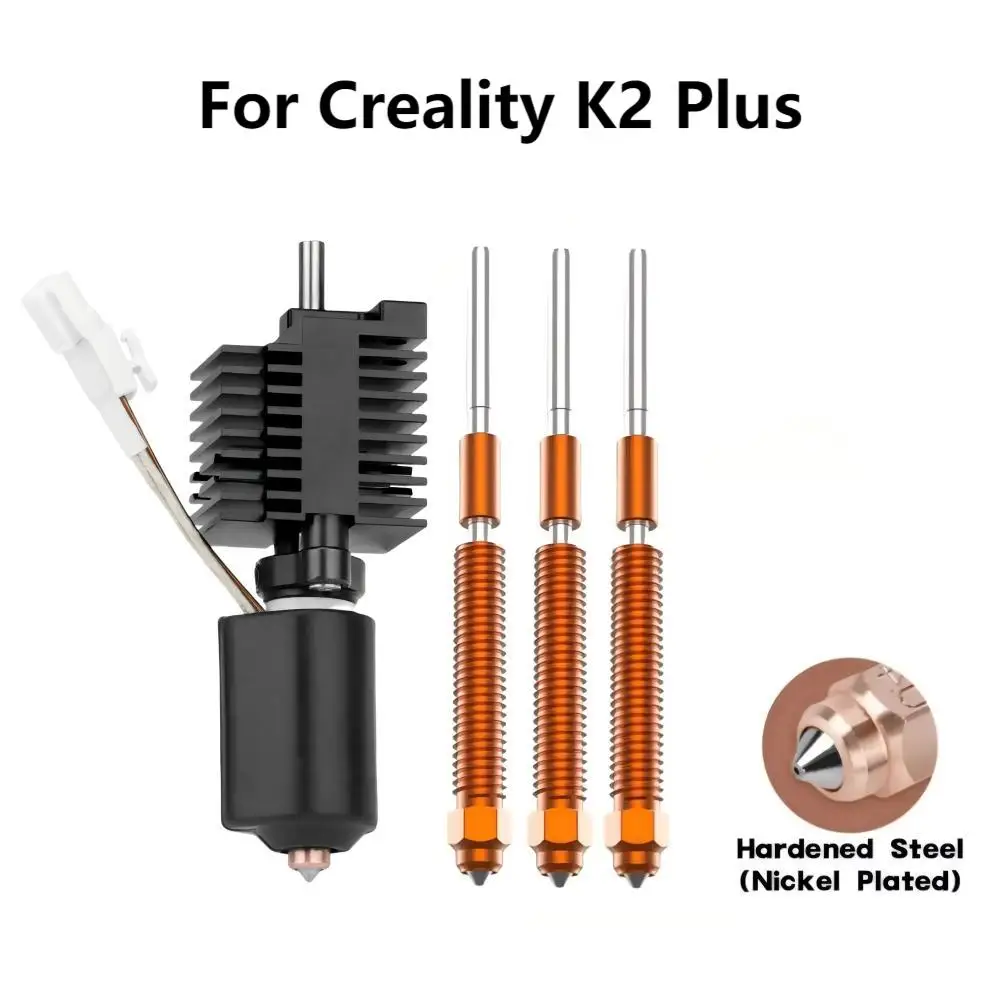 Насадка K2 Plus для Creality Quick-Swap, комплект насадок из закаленной стали, цельнометаллический дизайн, керамический нагревательный блок K2 Plus, новый комплект Hotend
Насадка K2 Plus для Creality Quick-Swap, комплект насадок из закаленной стали, цельнометаллический дизайн, керамический нагревательный блок K2 Plus, новый комплект Hotend