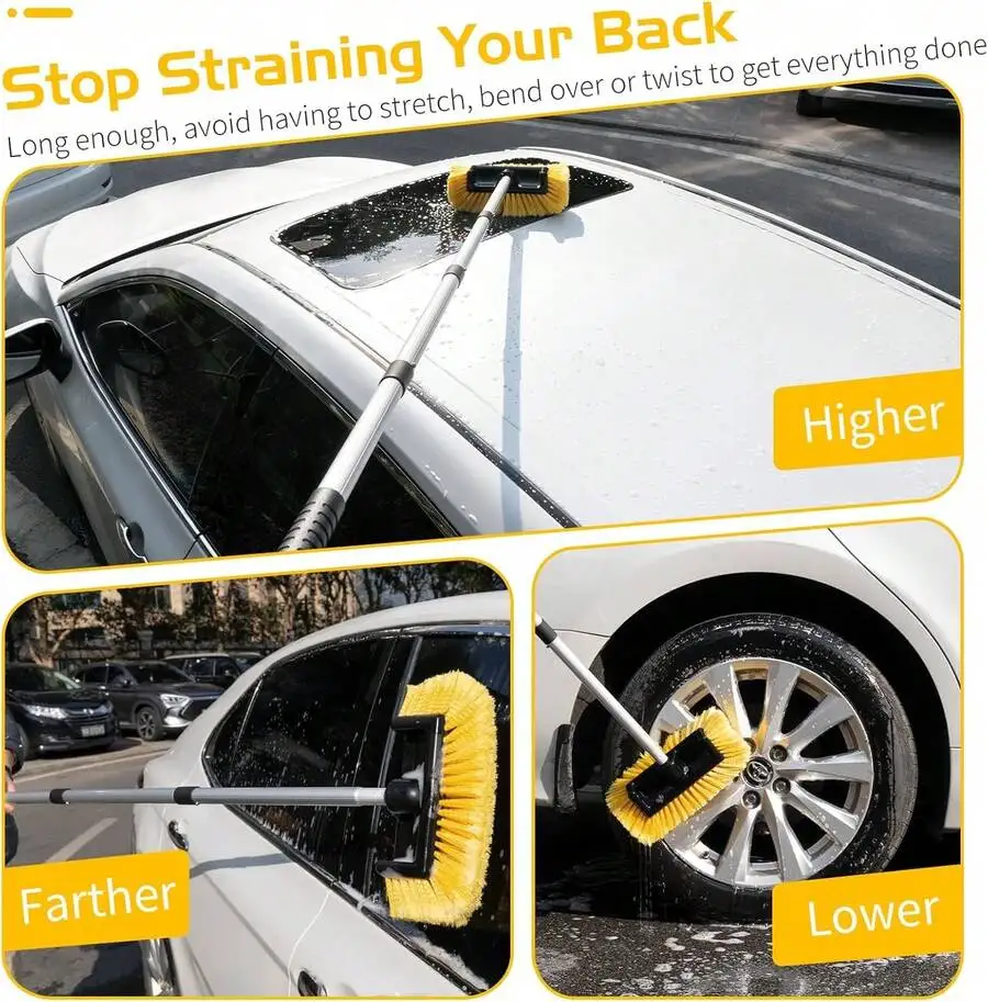 62 Inch Long Handle Soft Bristle Car Wash Brush For Exterior Cleaning Universal RV Truck SUV
62 Inch Long Handle Soft Bristle Car Wash Brush For Exterior Cleaning Universal RV Truck SUV