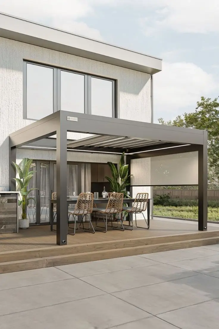 Garden Adjustable Outdoor Gazebo Customized Modern Bioclimatic Motorized Aluminium Louver Glass Automatic Pergola Retractable 
Garden Adjustable Outdoor Gazebo Customized Modern Bioclimatic Motorized Aluminium Louver Glass Automatic Pergola Retractable