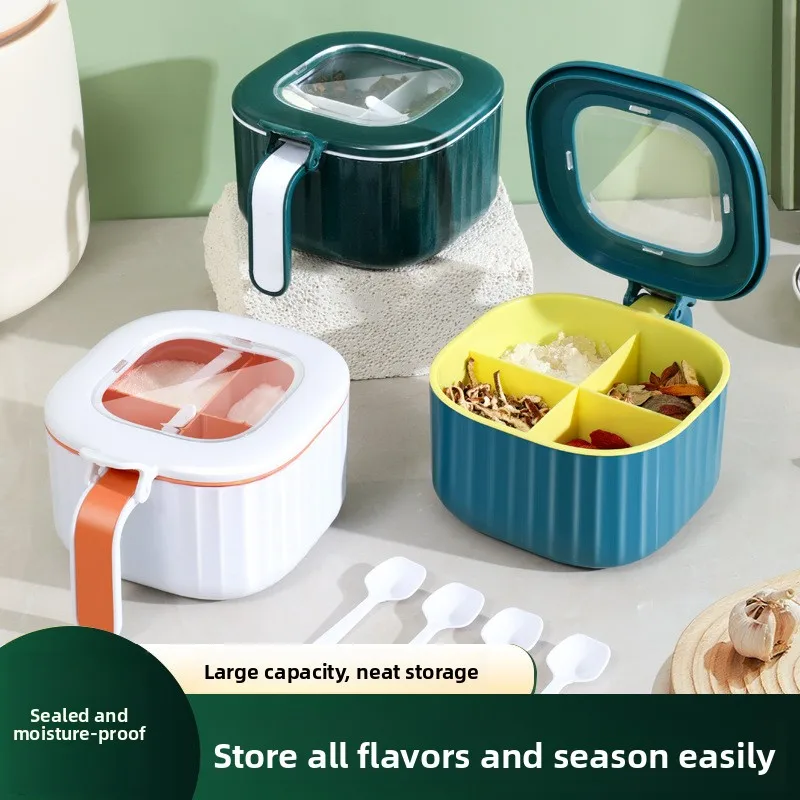 Seasoning box set, kitchen supplies, integrated moisture-proof with multiple compartments Buy one, get two
Seasoning box set, kitchen supplies, integrated moisture-proof with multiple compartments Buy one, get two