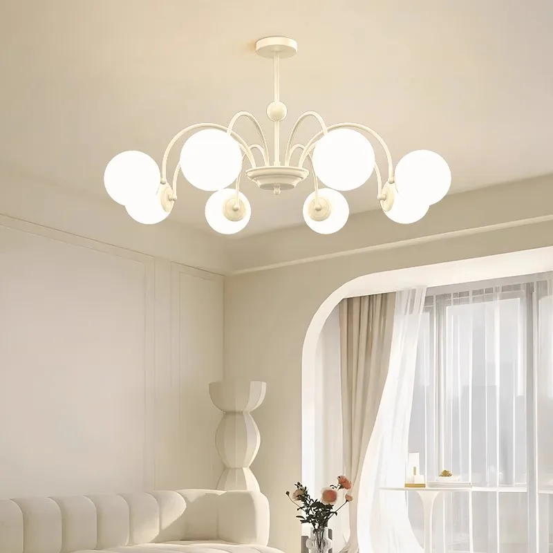 Medieval Cream Color Glass Bubble Ball Chandelier Living Room Lamps Minimalist Modern Bedroom Dining Table Magic Bean Chandelier
Medieval Cream Color Glass Bubble Ball Chandelier Living Room Lamps Minimalist Modern Bedroom Dining Table Magic Bean Chandelier