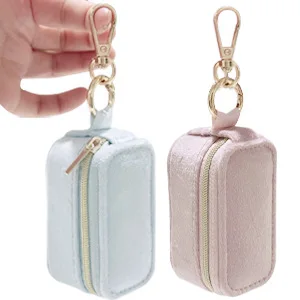 Velvet Jewelry Box with Keychain for Woman, Necklace, Ring, Earrings, Organizer Holder, Portable Travel Jewelry Case
Velvet Jewelry Box with Keychain for Woman, Necklace, Ring, Earrings, Organizer Holder, Portable Travel Jewelry Case