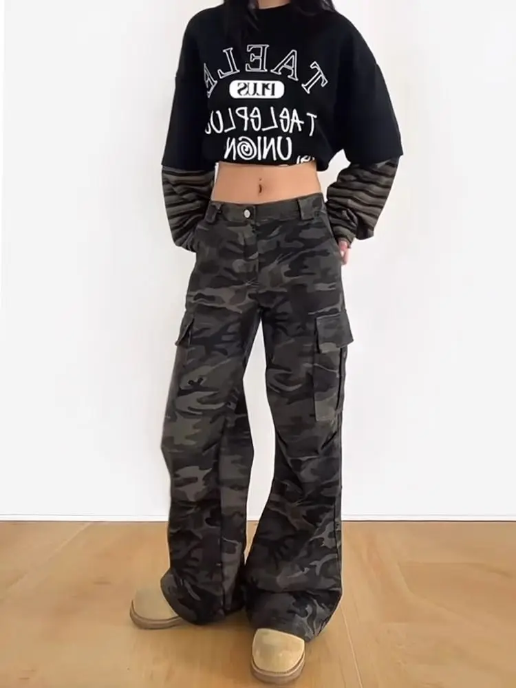 American Vintage Camouflage Bell Bottom Jeans Y2k Loose Straight Denim Pants for Women 2025 Summer New Wide Leg Pants
American Vintage Camouflage Bell Bottom Jeans Y2k Loose Straight Denim Pants for Women 2025 Summer New Wide Leg Pants