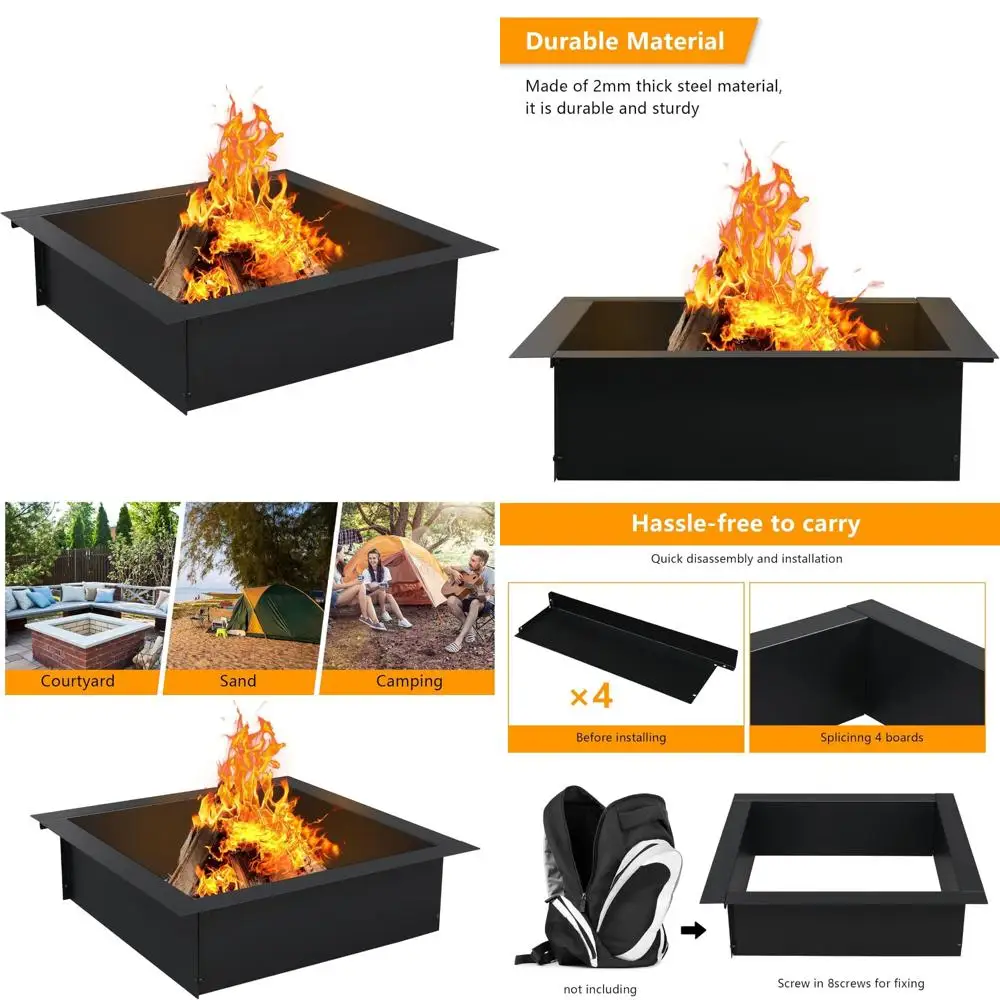 Heavy Duty 36 Fire Pit Liner Insert for DIY Campfire Above Ground or In-Ground Outdoor BBQ and Camping
Heavy Duty 36 Fire Pit Liner Insert for DIY Campfire Above Ground or In-Ground Outdoor BBQ and Camping