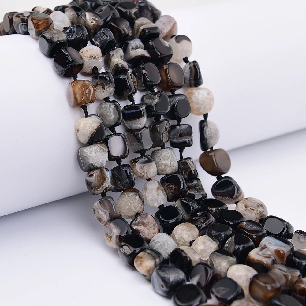 APDGG 13mm Natural Black Lace Uruguayan Agate With Quartz Cube Nugget Stone Loose Pendant Beads 16'' Strand Jewelry Making DIY
APDGG 13mm Natural Black Lace Uruguayan Agate With Quartz Cube Nugget Stone Loose Pendant Beads 16'' Strand Jewelry Making DIY