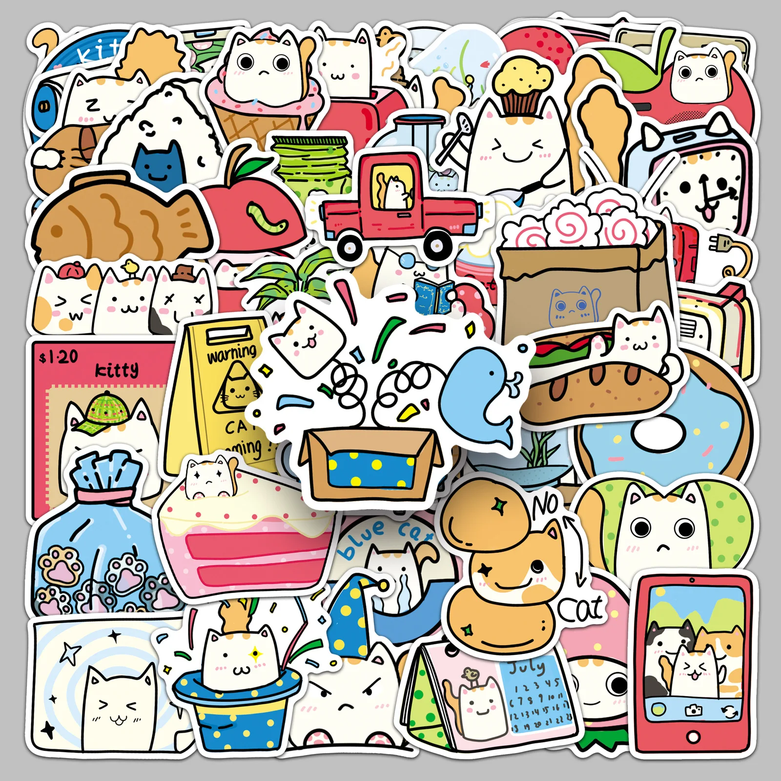 50Pcs Kawaii Cat Decals Cute Cartoon Animal DIY Enthusiasts Phone Laptop Scrapbook Gift Food Waterproof Stickers Kids Toy
50Pcs Kawaii Cat Decals Cute Cartoon Animal DIY Enthusiasts Phone Laptop Scrapbook Gift Food Waterproof Stickers Kids Toy