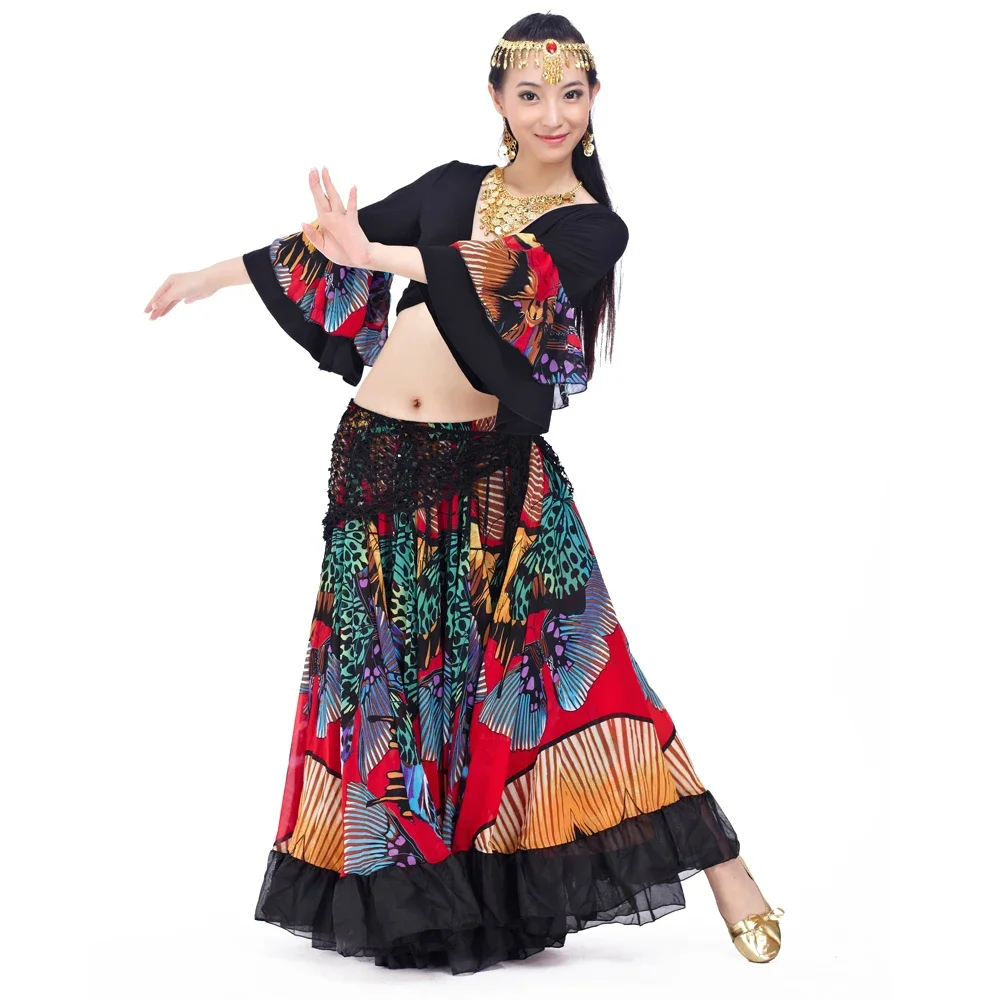 Новейший женский цыганский костюм для танца живота высшего класса, 720 градусов, 2, 3 м, большие цветы, большая юбка, наряд
Новейший женский цыганский костюм для танца живота высшего класса, 720 градусов, 2, 3 м, большие цветы, большая юбка, наряд