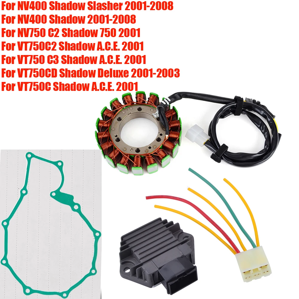 NV400 NV750 VT750 Regulator Rectifier Gasket Stator Coil For Honda NV 400 Shadow / NV VT 750 VT750C2 VT750CD VT750C Shadow
NV400 NV750 VT750 Regulator Rectifier Gasket Stator Coil For Honda NV 400 Shadow / NV VT 750 VT750C2 VT750CD VT750C Shadow