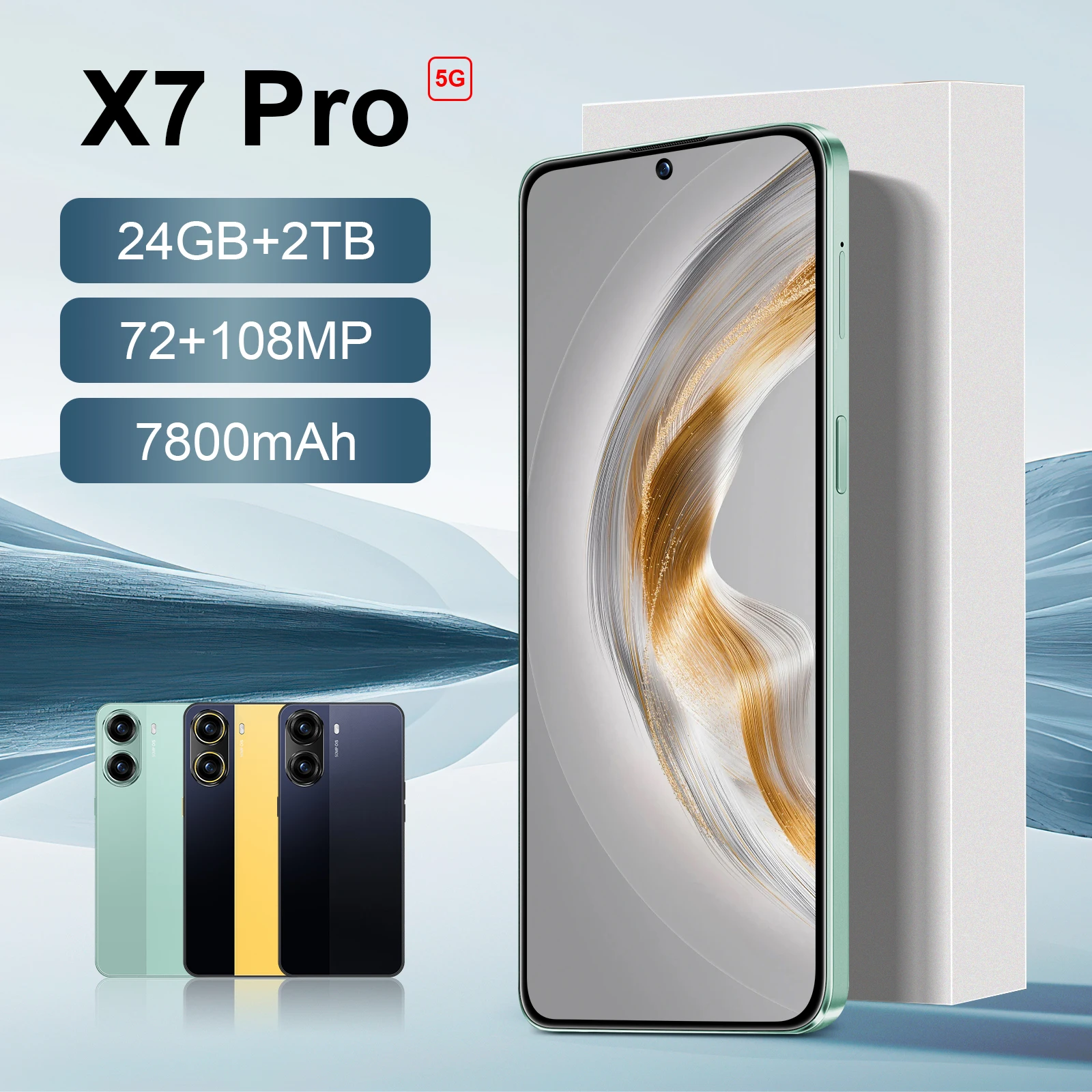 X7PRO Tablet PC Original 24GB+2TB Global Edition Smart 5G Dual Card 7800Mah Android 15 Facial Recognition Function Tab
X7PRO Tablet PC Original 24GB+2TB Global Edition Smart 5G Dual Card 7800Mah Android 15 Facial Recognition Function Tab