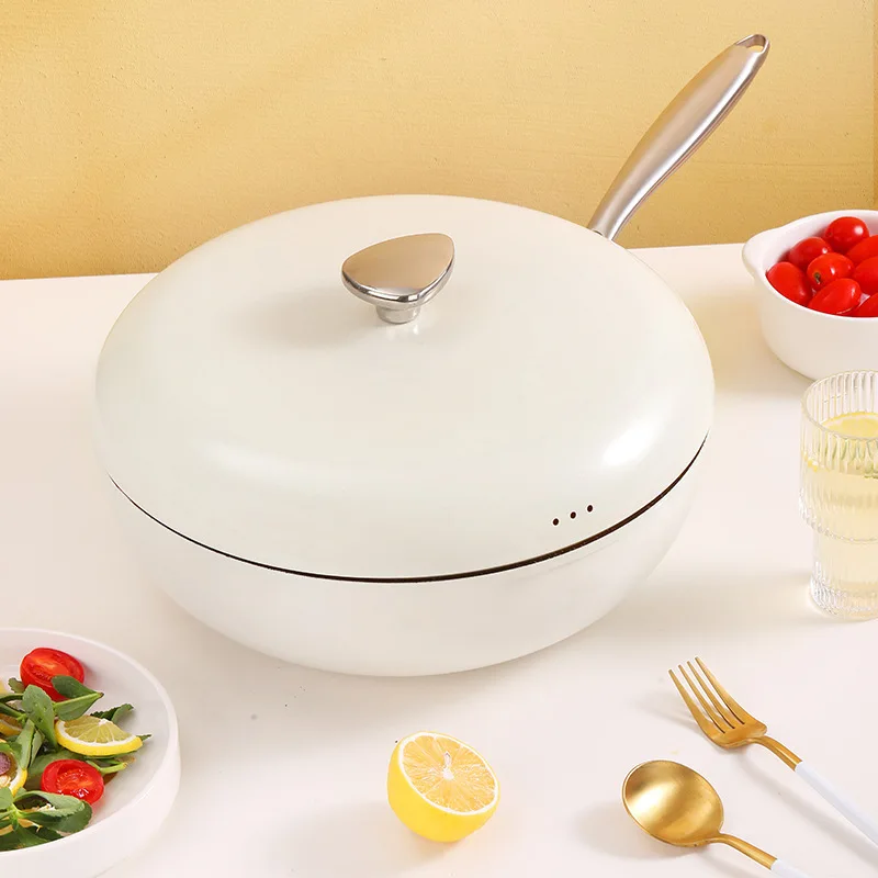 Healthy Shaped Enamel Flat Bottomed Griddle Pan Home Use Pebble Non-Stick Coating Multi-Purpose Cooking Pot
Healthy Shaped Enamel Flat Bottomed Griddle Pan Home Use Pebble Non-Stick Coating Multi-Purpose Cooking Pot