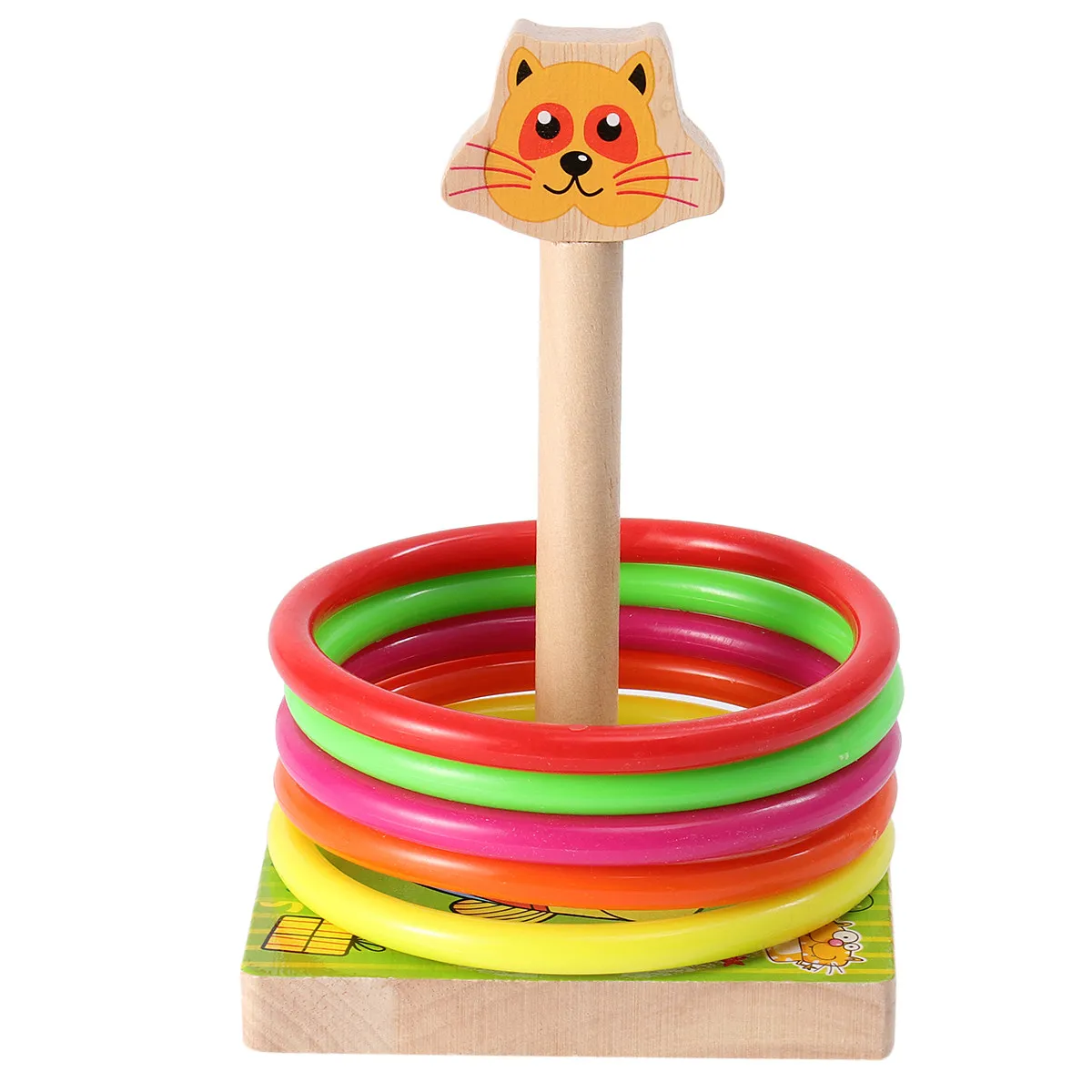 Wooden Throwing Rings Kid Game Cat Style Fun Educational Color Perception Motor Skills Development for Girl Boy Parent Child
Wooden Throwing Rings Kid Game Cat Style Fun Educational Color Perception Motor Skills Development for Girl Boy Parent Child