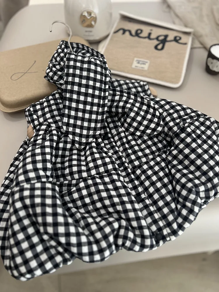 Casual Children Vest Coat2024Autumn and Winter New Fashion Plaid Cotton Jacket Waistcoat+Fashionable Scarf Children's Clothing
Casual Children Vest Coat2024Autumn and Winter New Fashion Plaid Cotton Jacket Waistcoat+Fashionable Scarf Children's Clothing