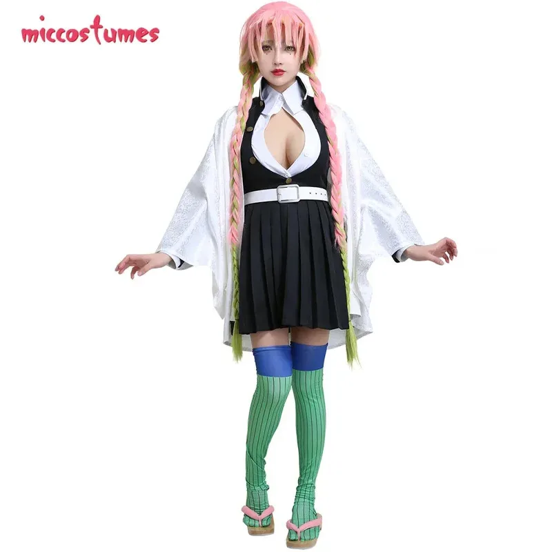 Miccostumes женские белые хаори черная униформа косплей костюм полный комплект 
Miccostumes женские белые хаори черная униформа косплей костюм полный комплект