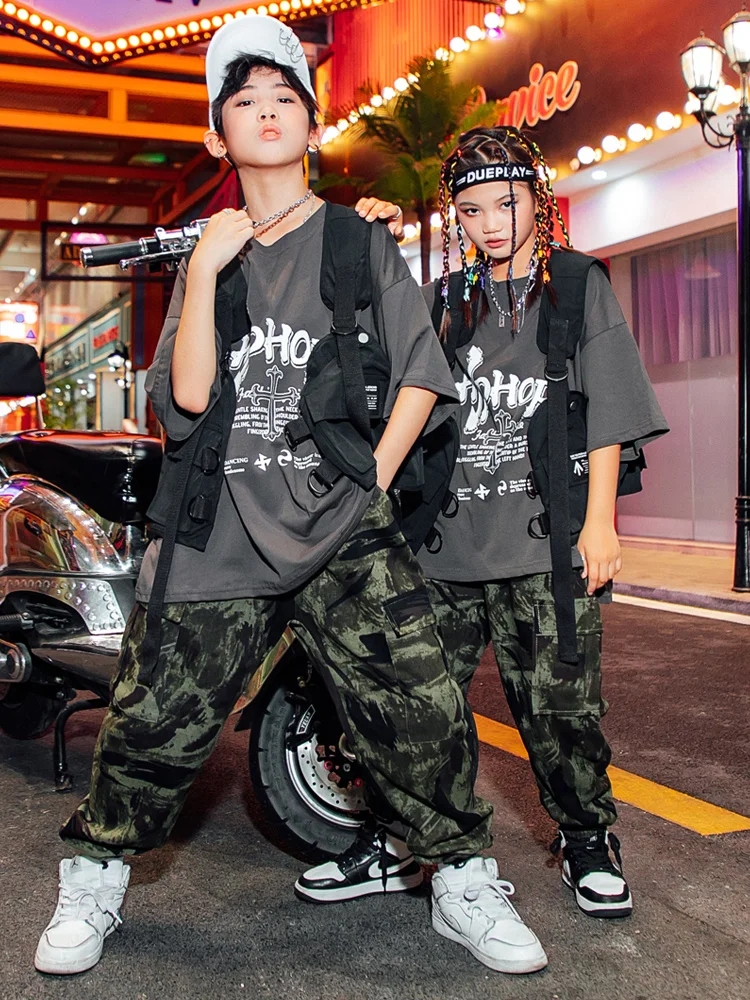 2023 Summer Kids Short Sleeved T-Shirt Black Vest For Boys Hip Hop Dance Costume Girls Concert Street Dance Show Outfit BL10486
2023 Summer Kids Short Sleeved T-Shirt Black Vest For Boys Hip Hop Dance Costume Girls Concert Street Dance Show Outfit BL10486