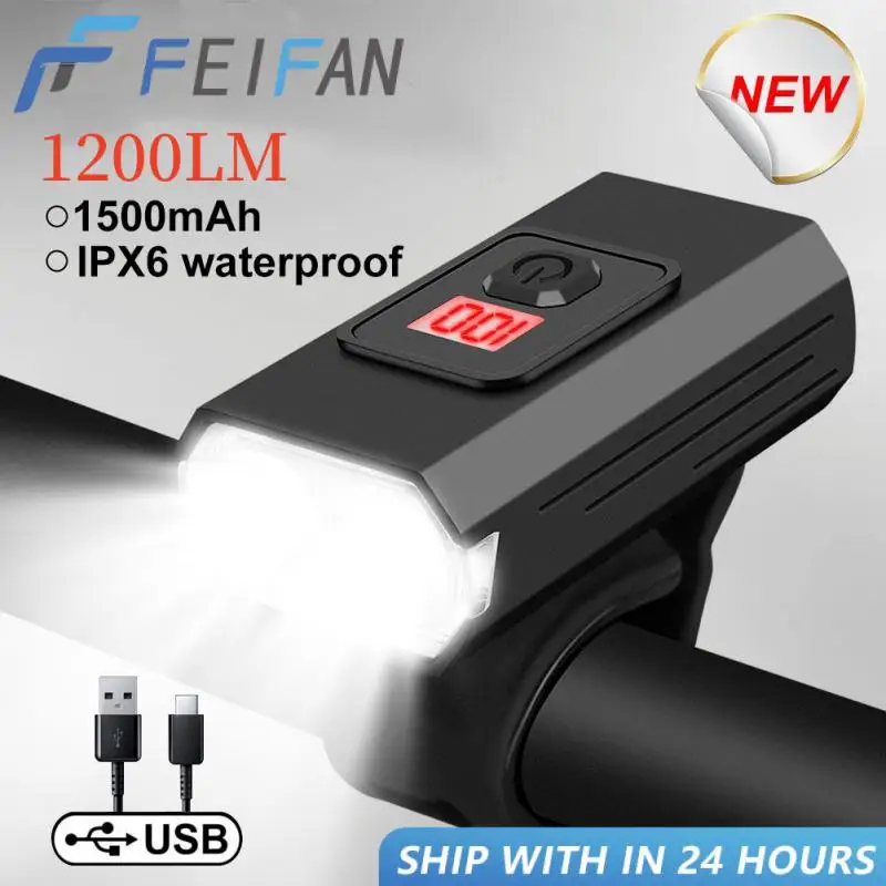 LED Bicycle Light Front 1200LM USB Rechargeable Flashlight Power Display MTB Bike Headlight Lantern Lamp Cycling Equipment
LED Bicycle Light Front 1200LM USB Rechargeable Flashlight Power Display MTB Bike Headlight Lantern Lamp Cycling Equipment