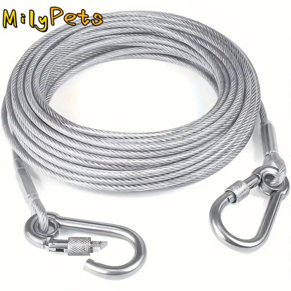 Multifunctional Double-headed Dog Tie Out Cable Bite-proof Anti-rust Pet Leash with Metal Buckle Dogs Strap Outdoor
Multifunctional Double-headed Dog Tie Out Cable Bite-proof Anti-rust Pet Leash with Metal Buckle Dogs Strap Outdoor