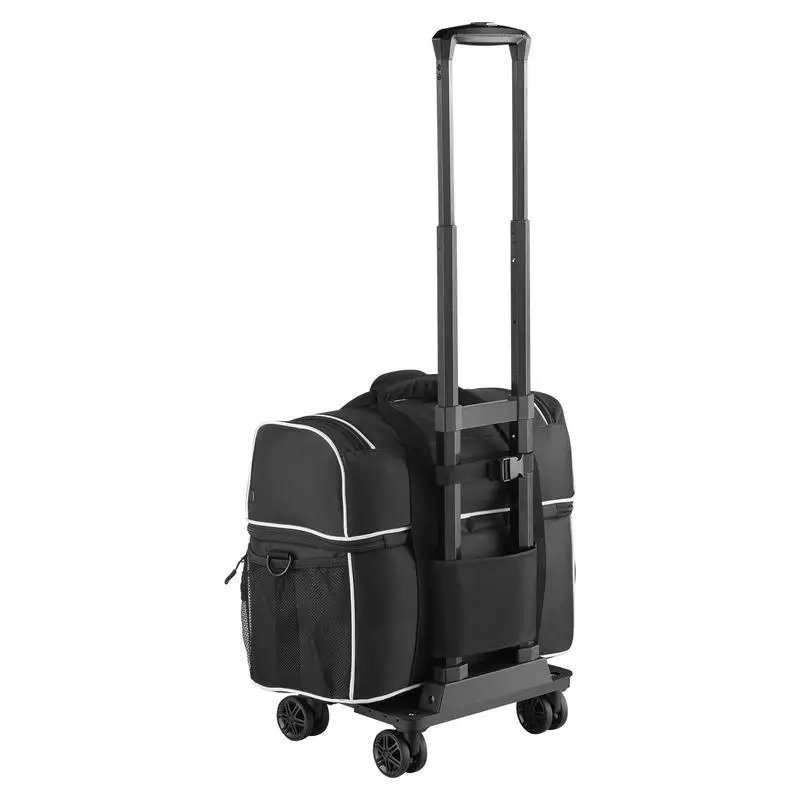 Rolling Tote 25x13x17in For Bowling Alley Competition Training, Double Ball Capacity Four Wheel Design Separate Shoe Compartment Retractable 37.4in Handle Side Accessory Pocket Heavy Duty Fabric Construction 600D Polyester Material
Rolling Tote 25x13x17in For Bowling Alley Competition Training, Double Ball Capacity Four Wheel Design Separate Shoe Compartment Retractable 37.4in Handle Side Accessory Pocket Heavy Duty Fabric Construction 600D Polyester Material