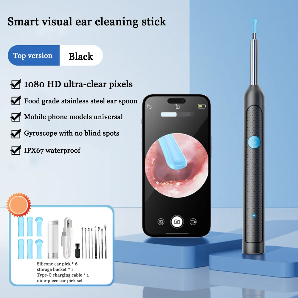 Support Wi Fi with Camera Earwax Removal 9 Piece Set Safe Metal Plastic Silicone Rechargeable Endoscope Earwax Removal Artifact
Support Wi Fi with Camera Earwax Removal 9 Piece Set Safe Metal Plastic Silicone Rechargeable Endoscope Earwax Removal Artifact