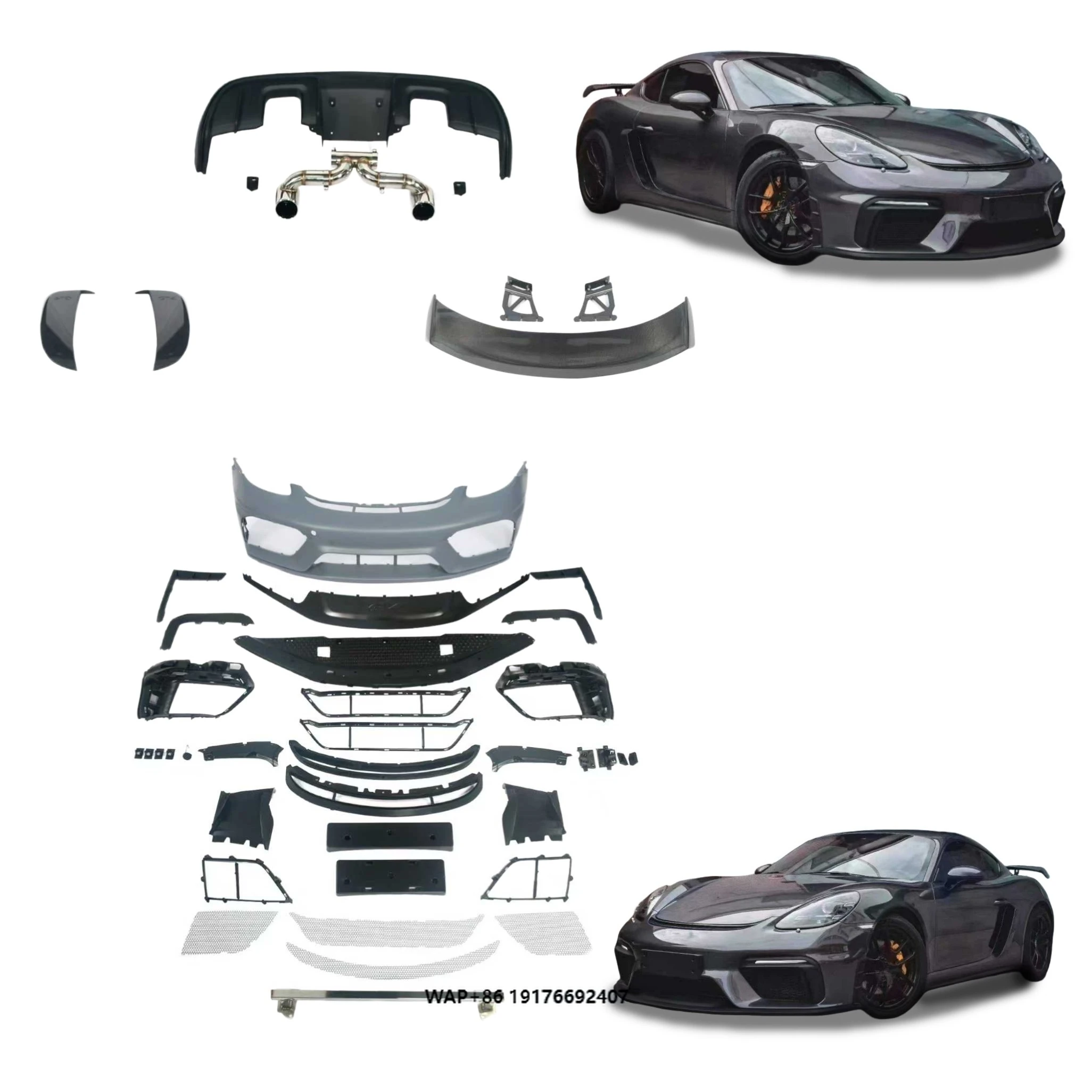 GT4 Body Kit for 718 Upgrade GT4 Style Car Body Kit Rear Diffuser Car Bumpers & Spoiler Auto Body Systems PP Material
GT4 Body Kit for 718 Upgrade GT4 Style Car Body Kit Rear Diffuser Car Bumpers & Spoiler Auto Body Systems PP Material