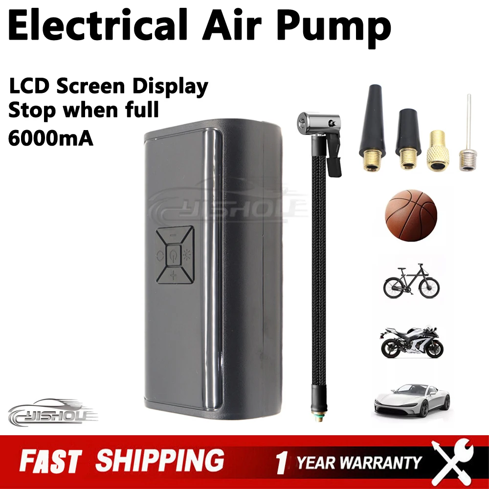 Беспроводной электрический воздушный насос для автомобильных шин, портативный перезаряжаемый воздушный компрессор для автомобиля, мотоцикла, велосипеда
Беспроводной электрический воздушный насос для автомобильных шин, портативный перезаряжаемый воздушный компрессор для автомобиля, мотоцикла, велосипеда