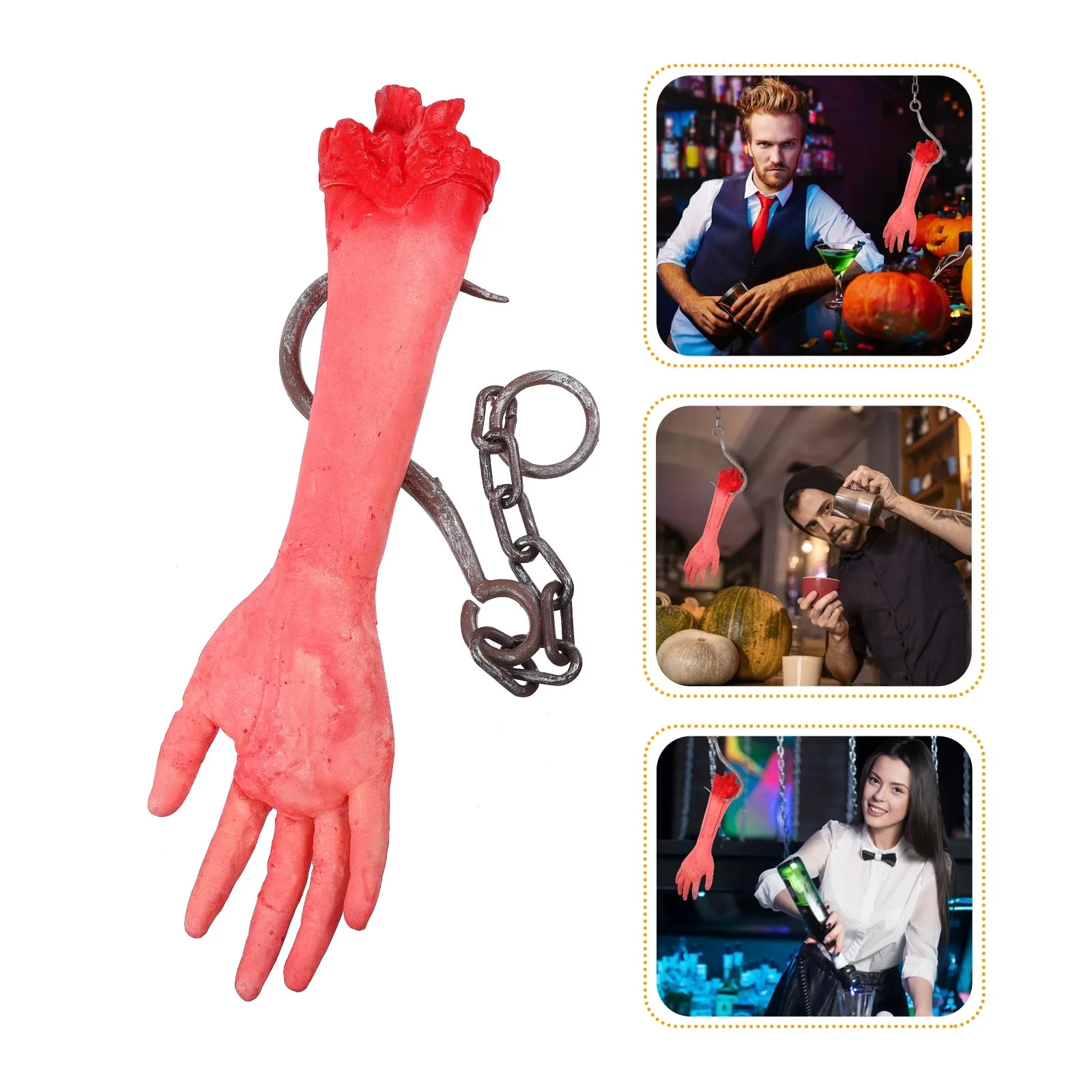 Hand Hanging Severed Bloody Hand Pendant Halloween Horror Decoration Organ Hanging Spooky Prop Haunted House Creepy
Hand Hanging Severed Bloody Hand Pendant Halloween Horror Decoration Organ Hanging Spooky Prop Haunted House Creepy
