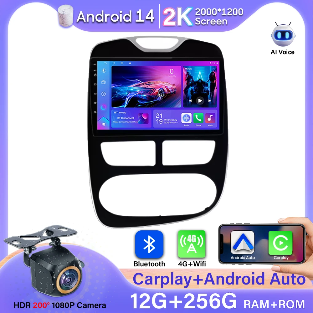 Android Auto For Renault Clio 4 2012 - 2016 Carplay Car Radio Multimedia Video Player 4G WIFI GPS Navigation Stereo BT Monitor
Android Auto For Renault Clio 4 2012 - 2016 Carplay Car Radio Multimedia Video Player 4G WIFI GPS Navigation Stereo BT Monitor