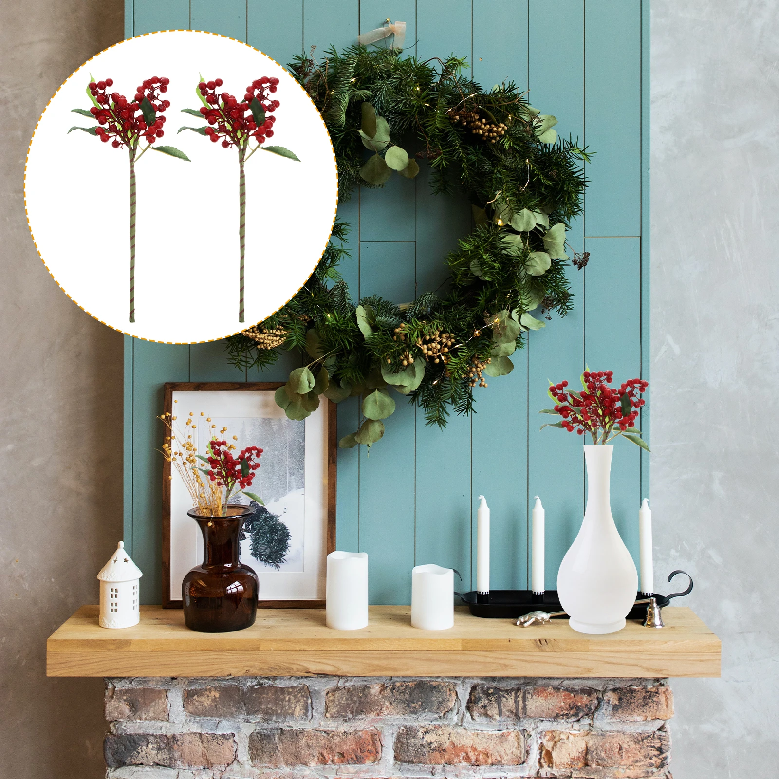 2Pcs Christmas Artificial Red Holly Berry Bunches Decorative Berry Stems for Home Tree Wreath Party Decor Fake Berries
2Pcs Christmas Artificial Red Holly Berry Bunches Decorative Berry Stems for Home Tree Wreath Party Decor Fake Berries