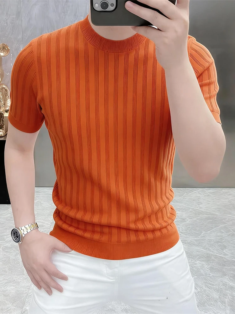 Men's Summer Fashionable Knitted Short Sleeve T-shirt Simple Casual Basic Style Breathable Lightweight Polyester Fiber
Men's Summer Fashionable Knitted Short Sleeve T-shirt Simple Casual Basic Style Breathable Lightweight Polyester Fiber