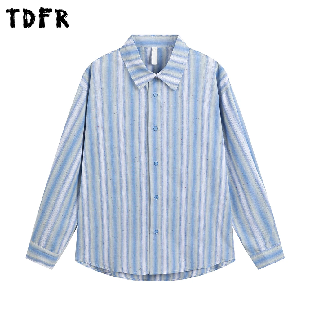 Vertical Stripes Long Sleeve Shirts Mens Spring Casual Streetwear Lapel Single Breasted Loose Shirts Men
Vertical Stripes Long Sleeve Shirts Mens Spring Casual Streetwear Lapel Single Breasted Loose Shirts Men