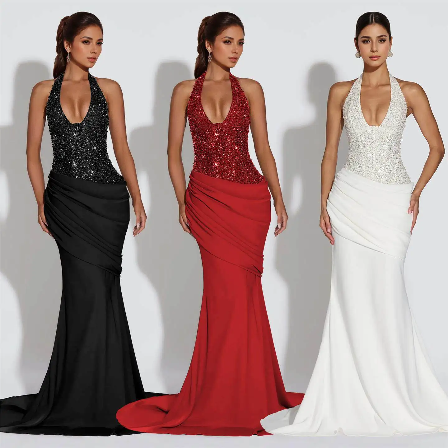 Elegant Sexy Backless Neck Hanging Dress C7642 Fashionable Women's Dress Perfect for City Walk in Winter Made in Guangzhou
Elegant Sexy Backless Neck Hanging Dress C7642 Fashionable Women's Dress Perfect for City Walk in Winter Made in Guangzhou