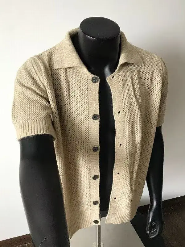 American Retro Knitted ort Sve irt Men's Summer f Sve Cleanfit irt Jaet Large Size Polyester Stand Fit
American Retro Knitted ort Sve irt Men's Summer f Sve Cleanfit irt Jaet Large Size Polyester Stand Fit