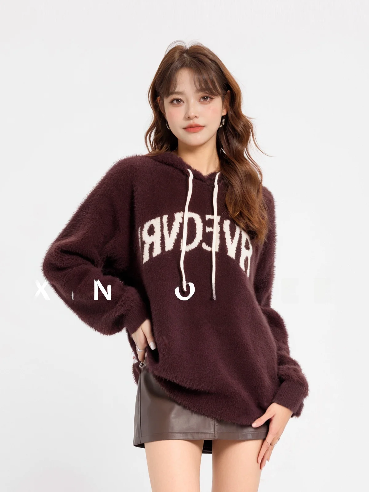 Liu Xing Meng Lazy Korean Style Loose Fur Hoodie Women's Casual Outerwear Autumn Winter Letter Print Match All Seasons
Liu Xing Meng Lazy Korean Style Loose Fur Hoodie Women's Casual Outerwear Autumn Winter Letter Print Match All Seasons