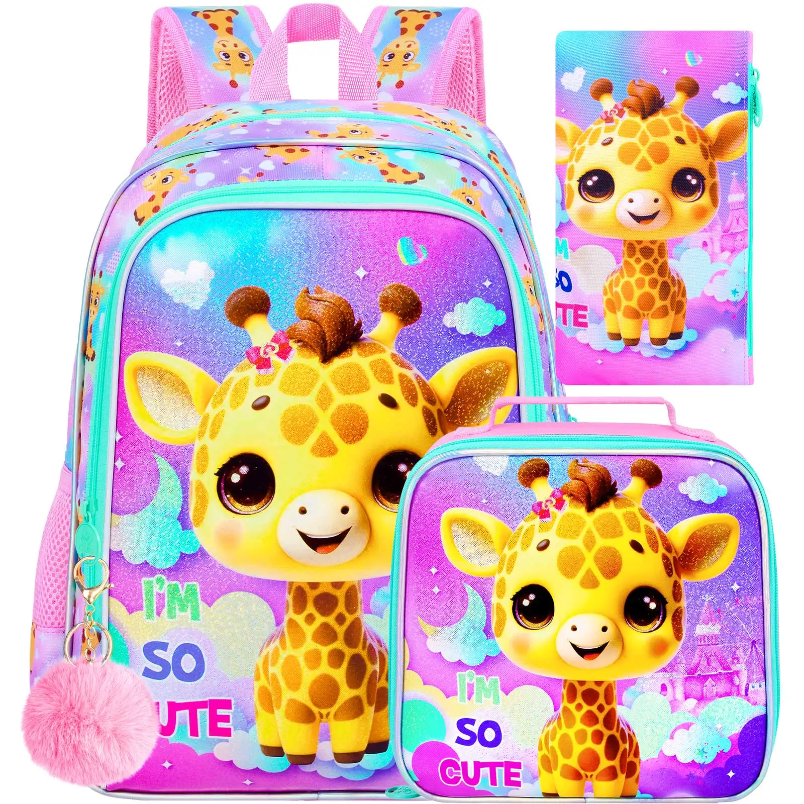 Набор из 3 предметов: школьный рюкзак с жирафом для девочек, водонепроницаемый детский рюкзак с ланч-боксом, милый ранец для дошкольников и малышей
Набор из 3 предметов: школьный рюкзак с жирафом для девочек, водонепроницаемый детский рюкзак с ланч-боксом, милый ранец для дошкольников и малышей