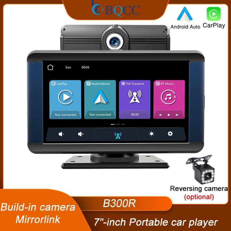 BQCC 7" IPS Screen MP5 Portable Smart Player Supports Carplay Android build-in camera Mirrorlink With BT AI voice Music FM USB
BQCC 7" IPS Screen MP5 Portable Smart Player Supports Carplay Android build-in camera Mirrorlink With BT AI voice Music FM USB