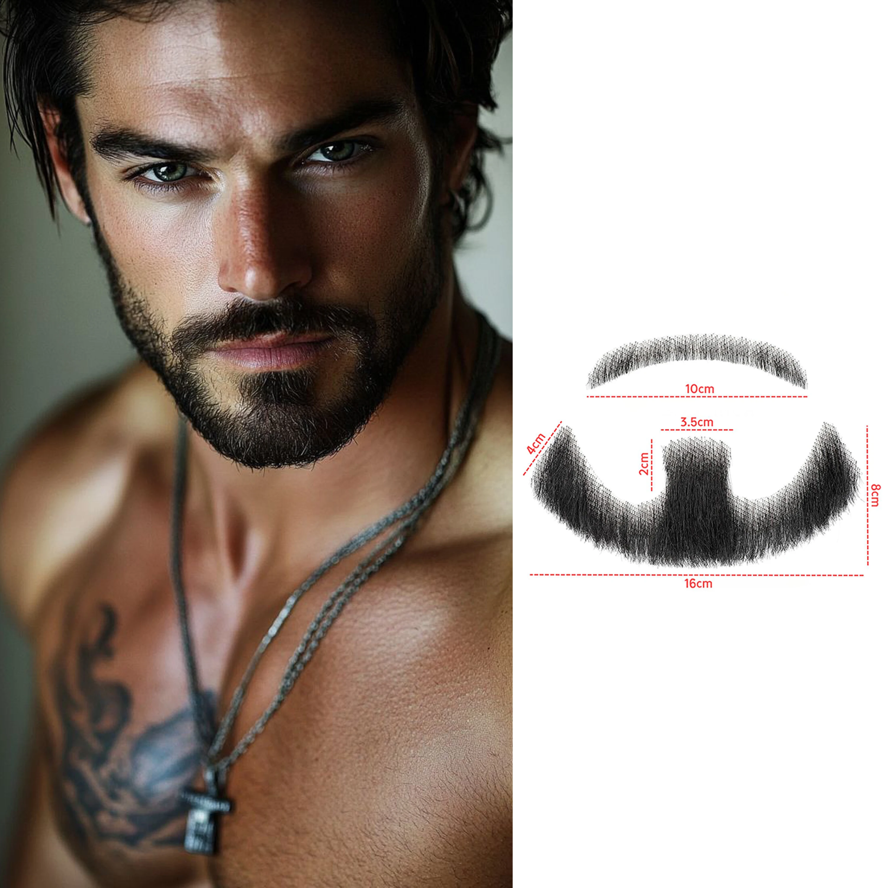 100% Human Hair Realistic Beard Fake Mustache with Invisible Lace Full Hand Tied Fake Mustache for Party Halloween Funny Cosplay
100% Human Hair Realistic Beard Fake Mustache with Invisible Lace Full Hand Tied Fake Mustache for Party Halloween Funny Cosplay